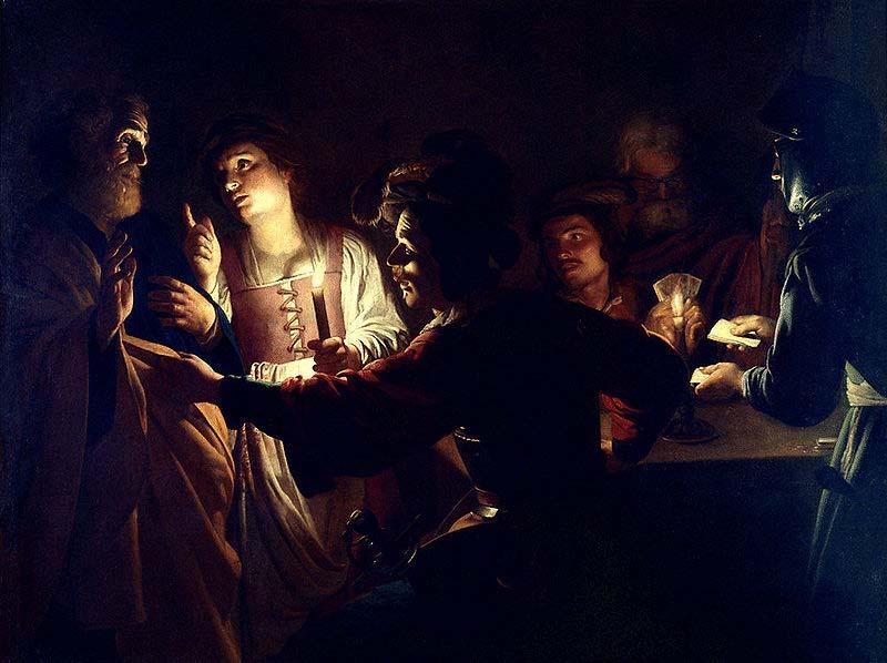 Gerard van Honthorst The Denial of St Peter oil painting picture